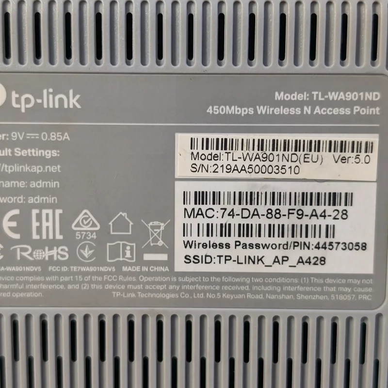 Access point TP-Link TL-WA901ND, 802.11n, 450Mbps, PoE, 4 moduri operare